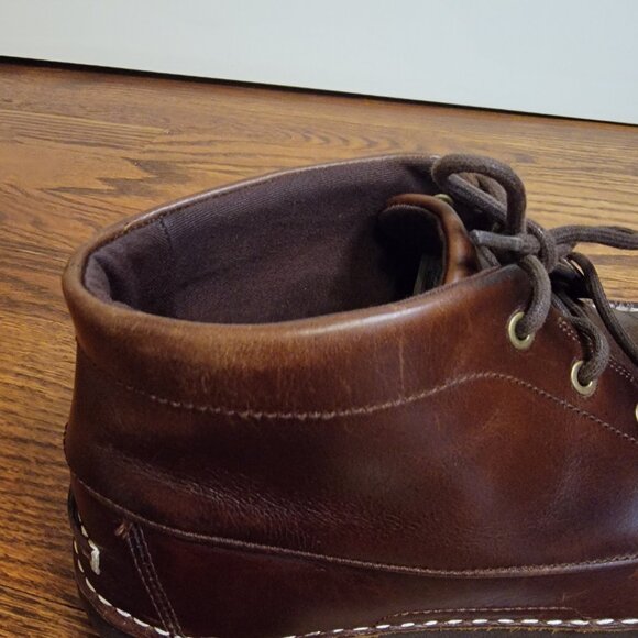 Ugg Kaldwell Brown Leather Chukka Ankle Boots, Men's 8.5, Vibram Rubber Sole - Picture 12 of 16